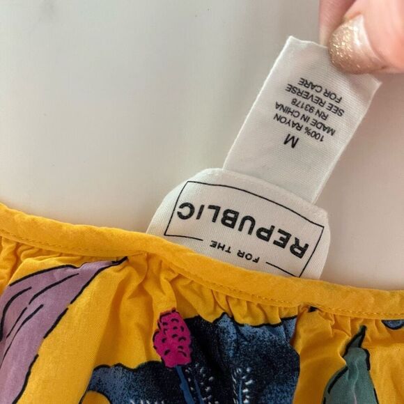 Republic Rayon Yellow Floral Maxi Dress - Picture 4 of 8